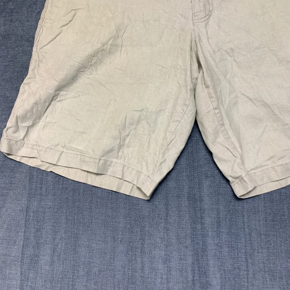 Dockers Premium Board Shorts Mens 36 Beige Drawstring Flat Front Relaxed Fit